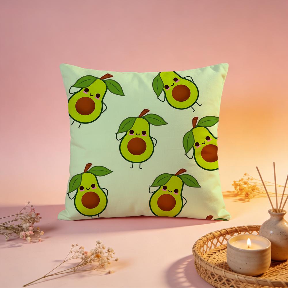Fresh Minimal Avocado Print Cushion Cover Comfortable Durable Pillow Cover MultiScene for Home Office Car Sofa