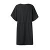 Women's Summer Solid Color V-neck Button Short-sleeved Belt Dress
