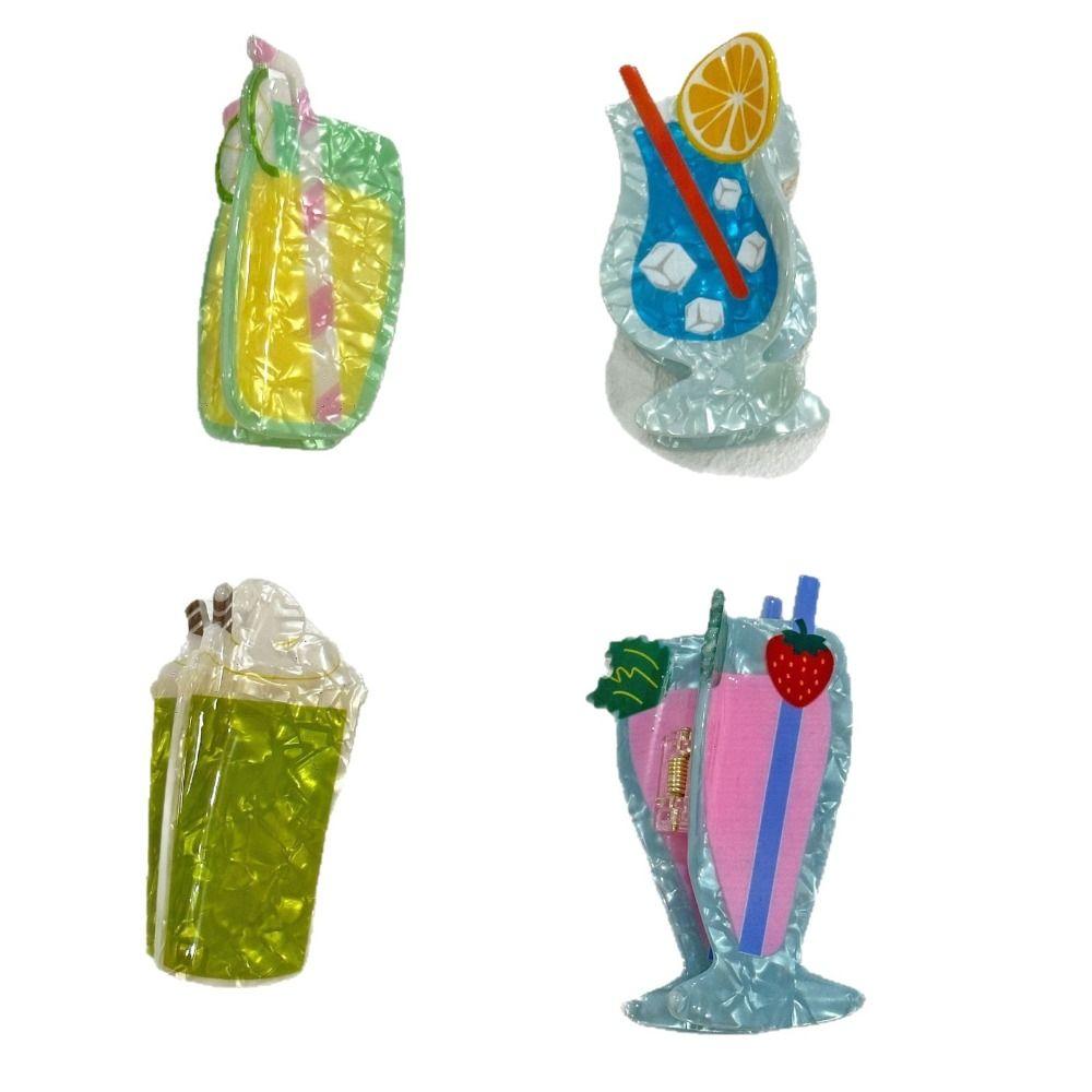 Goblet Shape Cocktail Theme Hair Clip Acrylic Acrylic Hair Claw  Party Accessories