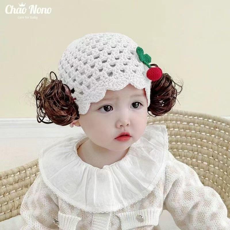 Einfarbige Trendige Baby Mütze Handgefertigter Spitzen Turban Baby Mütze Mädchen Strickmütze Neugeborenen Mütze