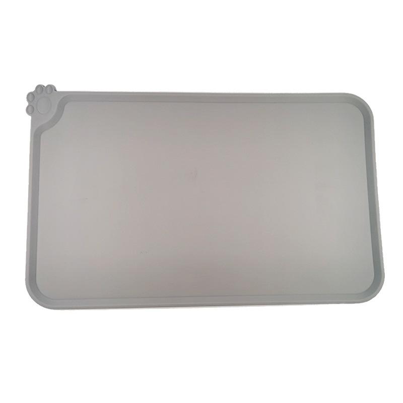 

Силиконовый коврик для домашних животных, водонепроницаемый, устойчивый к пятнам, коврик для еды, для малышей, детей, розовые лапки серый