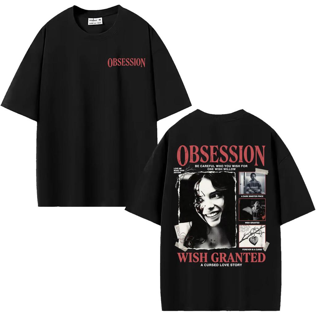 Obsession Horror 2026 Movie Tshirts Hot Sale One Wish Willow Graphic T Shirts Unisexs Clothing Fashion Retro Short Sleeve T Shirt