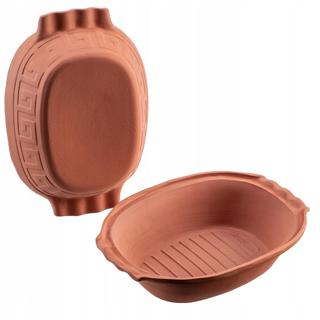 KADAX Roman Clay Pot Oval with Lid
