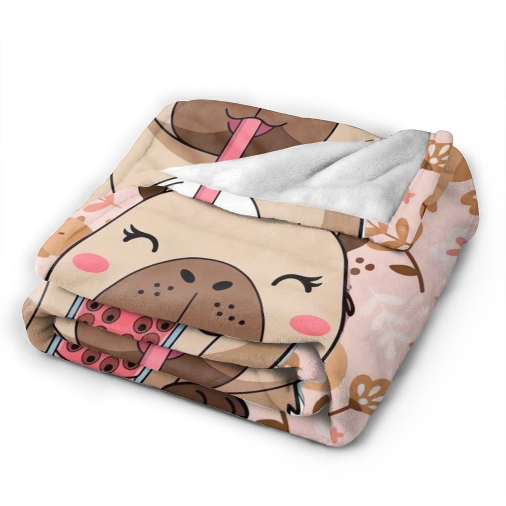 Capybara Blanket Quality Super Soft Throw Blanket Winter Travel Couch Chair Sofa Bed Funny Bedspread
