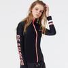 ARGO Byron Women'S Zip-Up Rash Guard Top Black