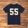 Junior Seau #55 San Diego Chargers Jersey Navy T-Shirt - Front & Back Print