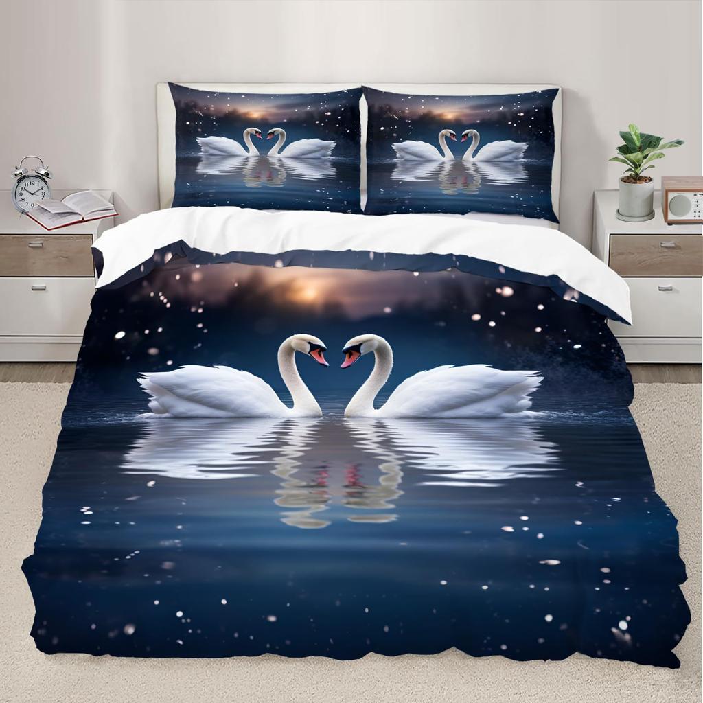 Swan Down Quilt Cover Cherry Blossom Quilt Cover Bedding Set Sweet Girl Romantic Three-Piece Set