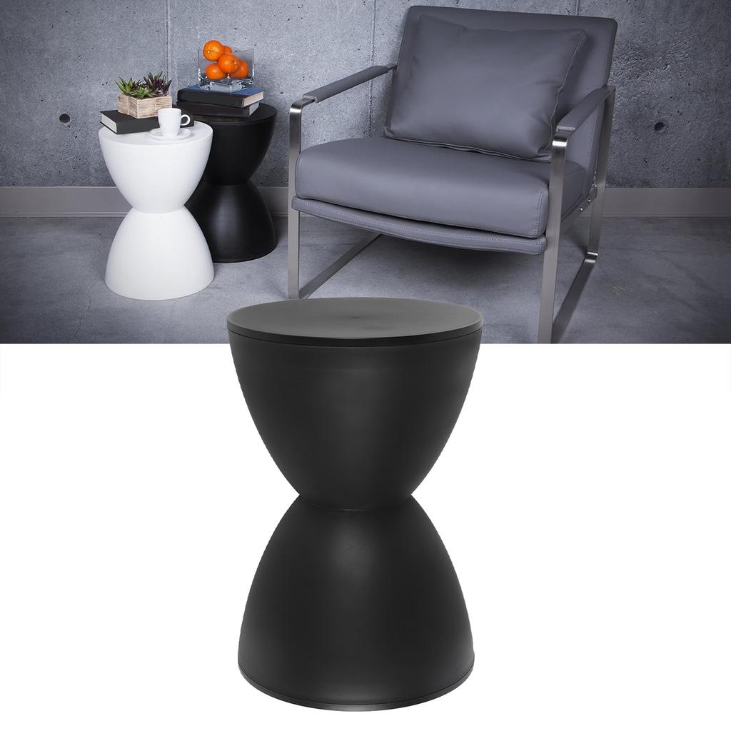 Modern Hourglass Shaped Stool Round End Table Stool for Shoe Changing Home Use 43x30cm