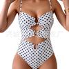 Women's One-piece Swimsuit, Button-down Bikini Sexy Swimsuit, Hollow Swimsuit.