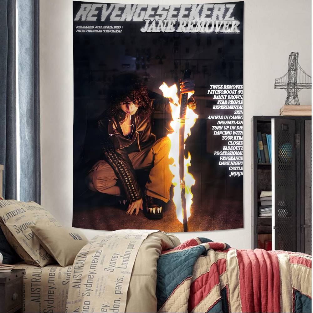 

Singer Jjane Remover Revengeseekerz Printed Wall Tapestry Indian Buddha Wall Decoration Witchcraft Bohemian Hippie Wall Decor 74x94cm(29x37in)