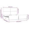 VidaXL Bed Frame with Headboard Dark Blue 160x200 Cm Velvet3125645