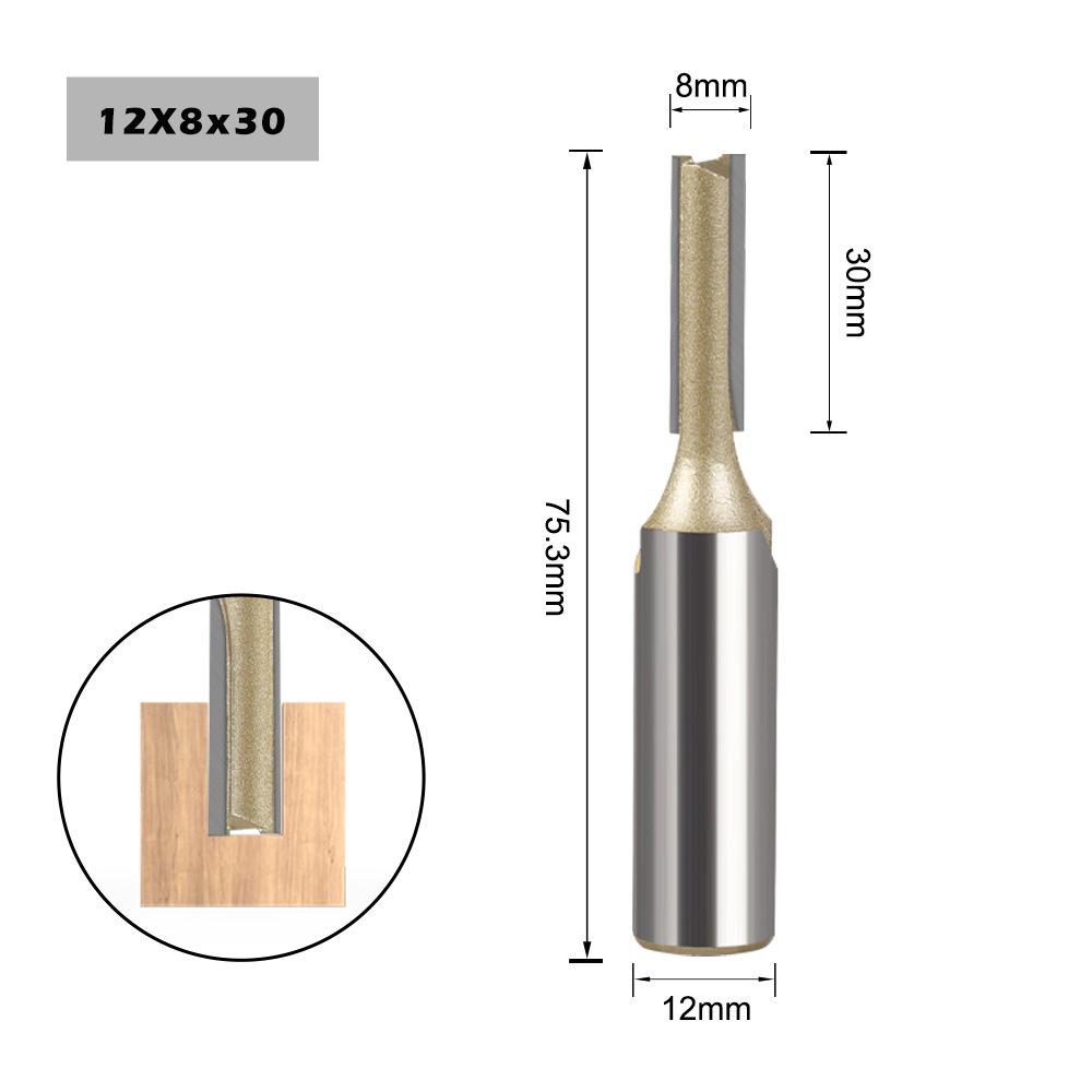Woodworking Professional Reverse Metric Straight Knife Double Blade Slotting Straight Knife Engraving Machine Knife Head 7,8,9,10,11,12Mm