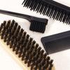 4-piece set of neutral hairstyle design tools - edge control brush and comb kit, used for combing and smoothing hair