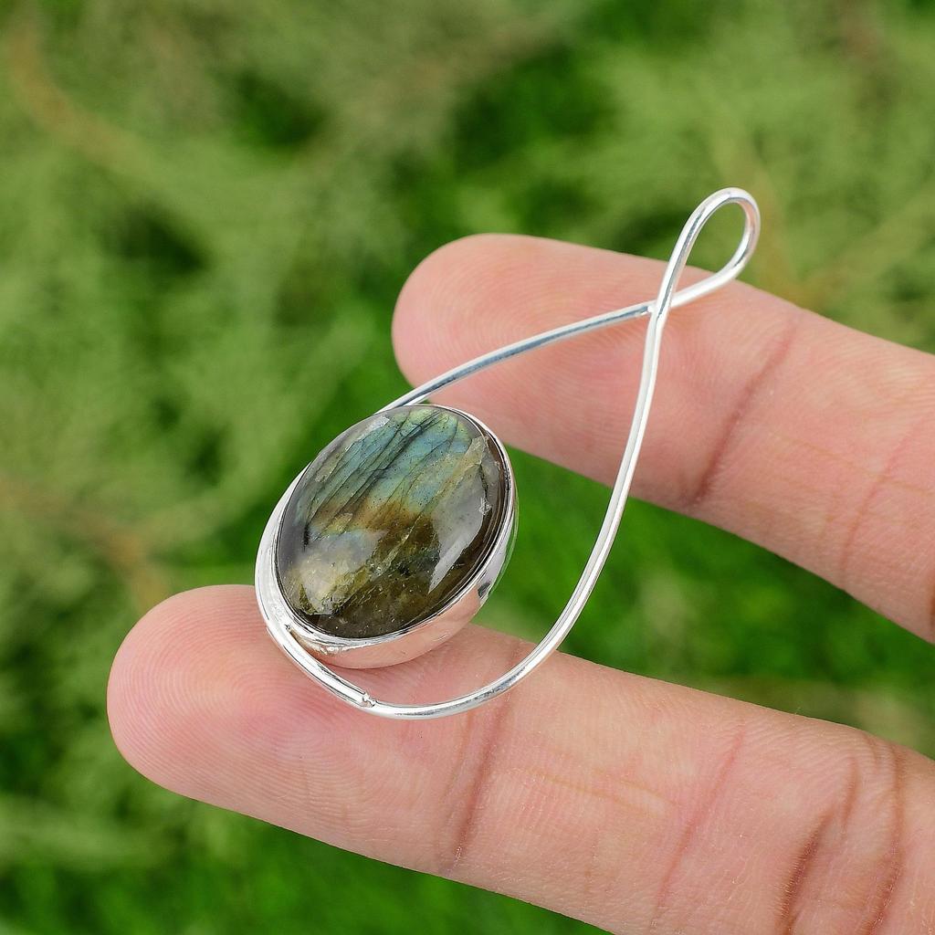 Thanks Giving Day Deal Sterling Silver Labradorite Gemstone Daughter New Pendant