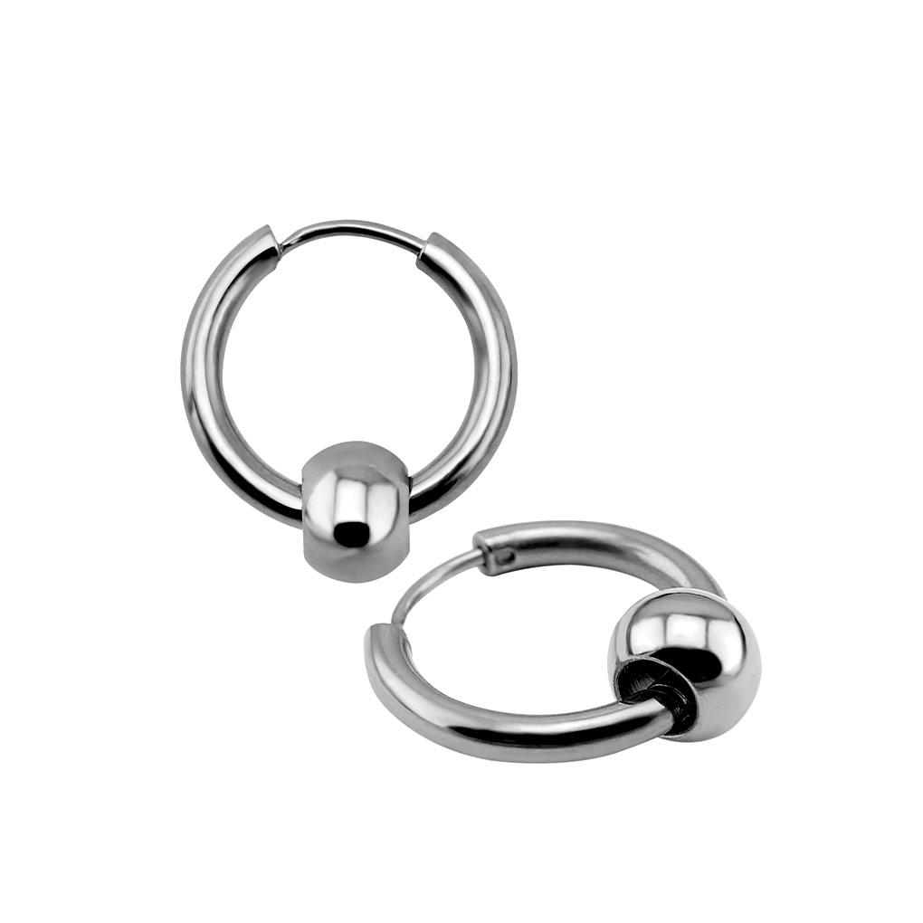 

1 Pair Woman Earring Elegant Exquisite Ear Stud Jewelry Wife Gifts Circle Earrings for Engagement Wedding Party 8mm