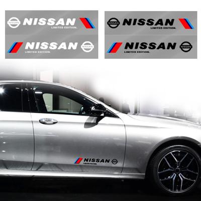 2 piezas Pegatinas 3D para Coche Calcomanías Deportivas para Carrocería Lateral de Auto Accesorios para Coche Para Nismo Qashqai J11 J10 Juke X Trail T32 Tiida Teana Skyl