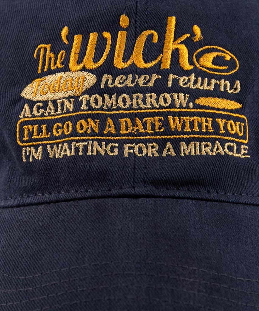 Wig Again Tomorrow Cotton Peach Ball Cap - Navy