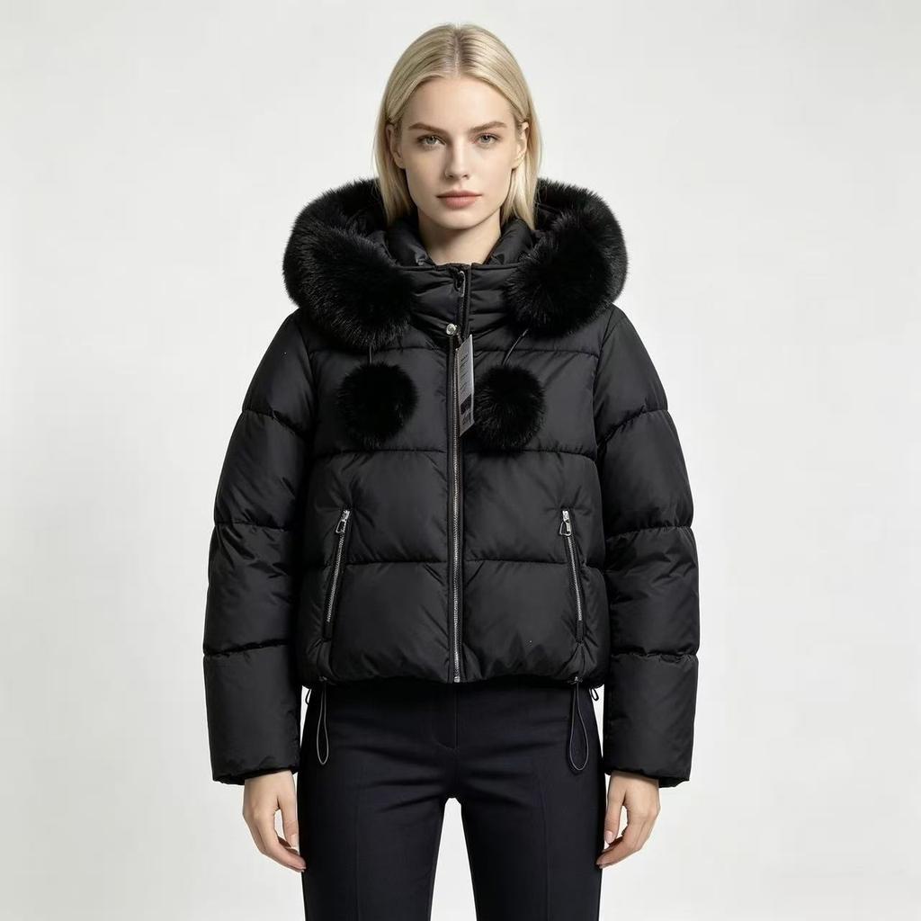 Cotton clothes women's short hairball winter warm fashion temperament new coat cotton clothes versatile small man