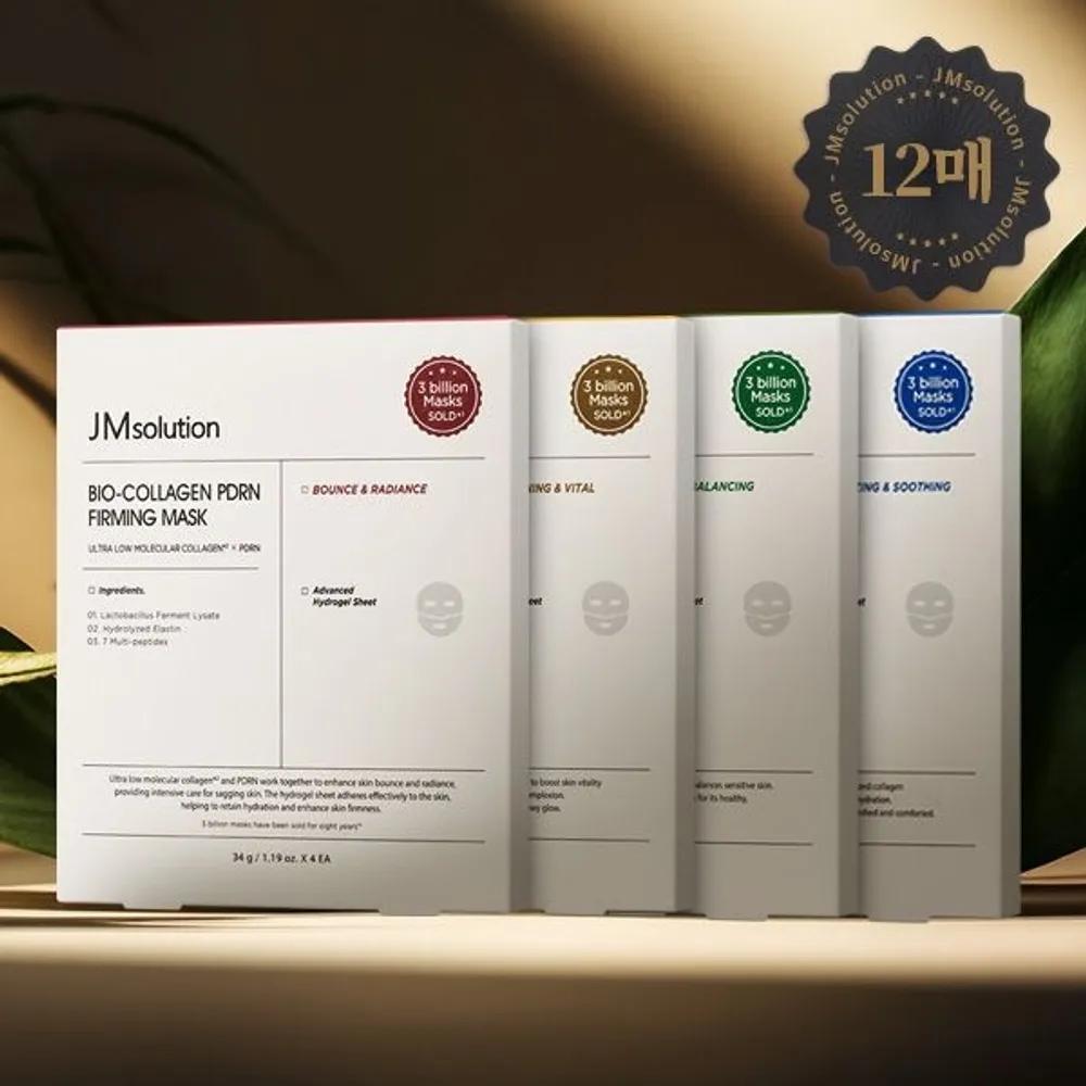JMSOLUTION Bio Hydrogel Mask 34g 4 sheets x 3 packs Total 12 sheets 01. Collagen PDRN Firming 4 sheets x 3 = 12 sheets