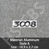 3D Black ABS Car Rear Trunk Emblem Front Hood Badge Stickers For Peugeot m 206 307 308 3008 207 208 407 408 508 2008 5008 Styling