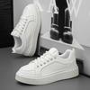 Winter new student sports and leisure leather thick-soled comfortable little white board shoes