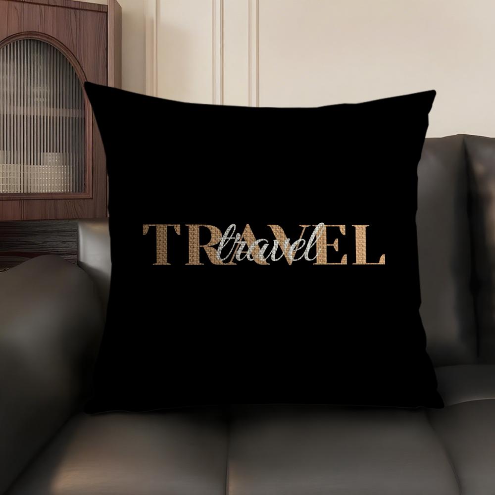 Simplicity Pattern Love Cushion Cover Natural Linen Organic Fabric Double-Sided Printing Sofa Home Decor Gift Pillow Case