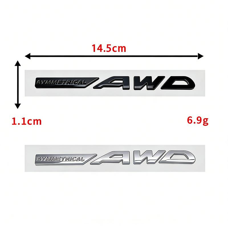 Subaru Forester Modified SYMMETRICAL AWD Lettering Trunk Decal mm1