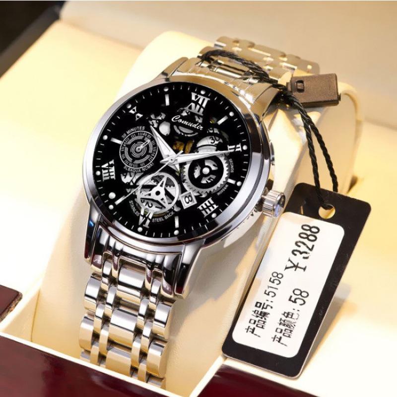 Swiss Luxury Brand Automatic Quartz Men's Waterproof Luminous Fashion Watch