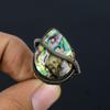 Abalone Shell Gemstone Copper Wire Wrapped Jewelry Ring For Her All Size