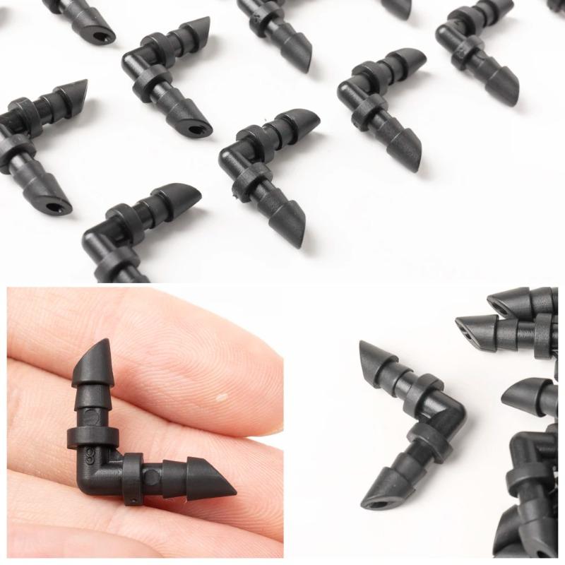 200/100/50pcs Barbed Connectors Irrigation Fittings Drip Irrigation Barbed Connectors 4/7mm Tubing Fittings for Flower Pot Garden Lawn