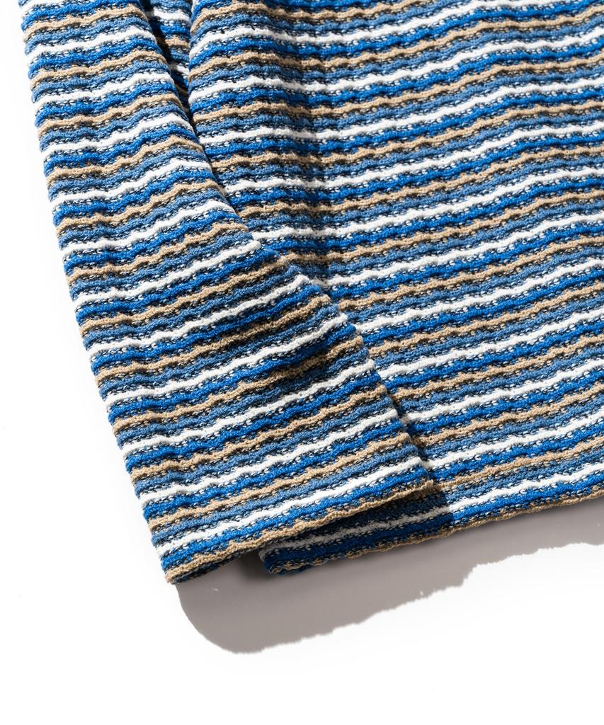 VASTIC Oversized Grunge Striped Knit_Blue