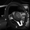 High Fashion Crystal Car Steering Wheel Cover 38cm Breathable Anti Slip PU Rhinestone Car Decoration Diamond Auto Parts