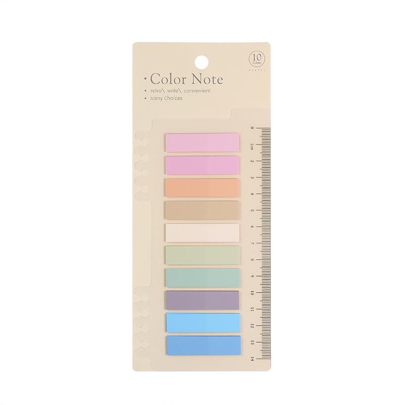 Morandi Color Transparent Index Stickers - Writable Labels, Classification Bookmarks, Student Notes, 200 Pieces