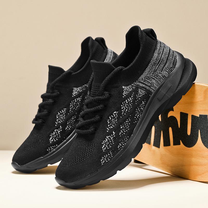 2025 Seasonal Men's Shoes, Breathable Mesh Shoes, Lightweight Soft-Tread Running Shoes, Fly-Weave Men's Casual Sports Shoes