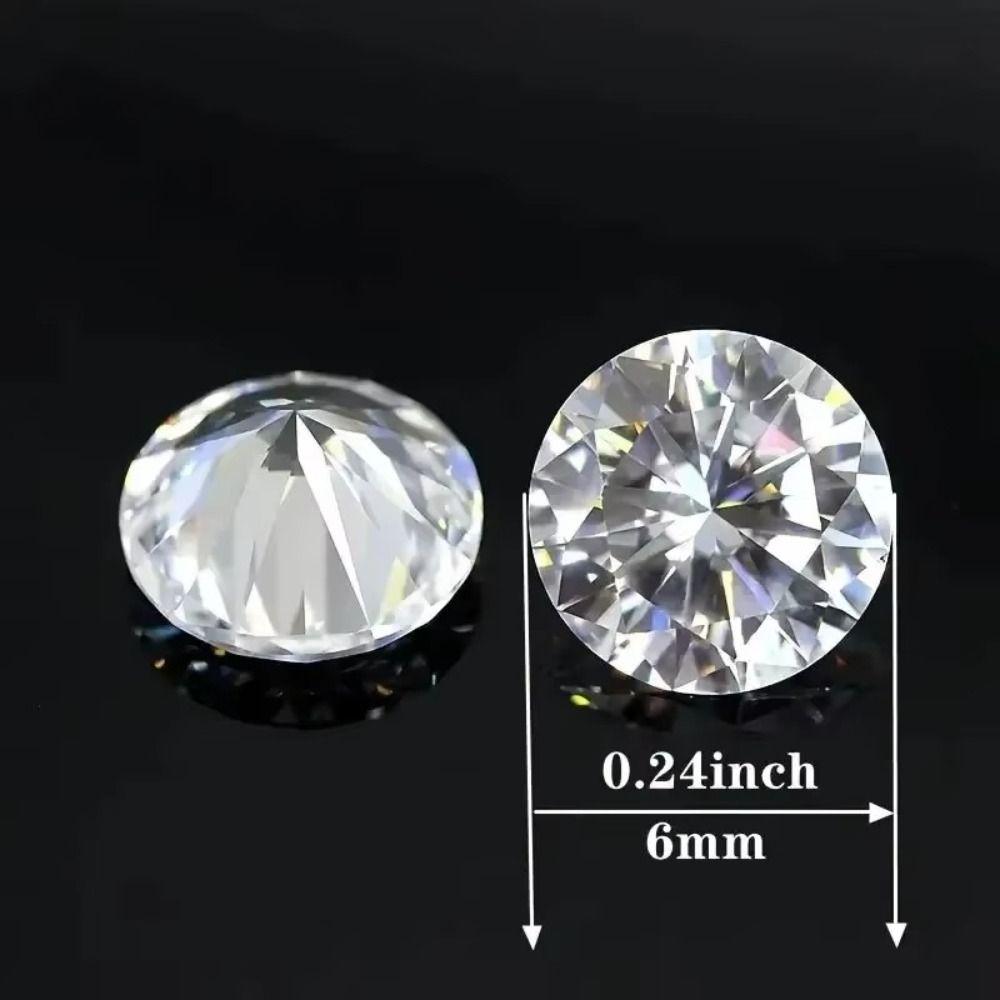 30 PCS Artificial Cubic Zirconia Stones 6mm Size Synthetic Gems New Jewelry DIY Material
