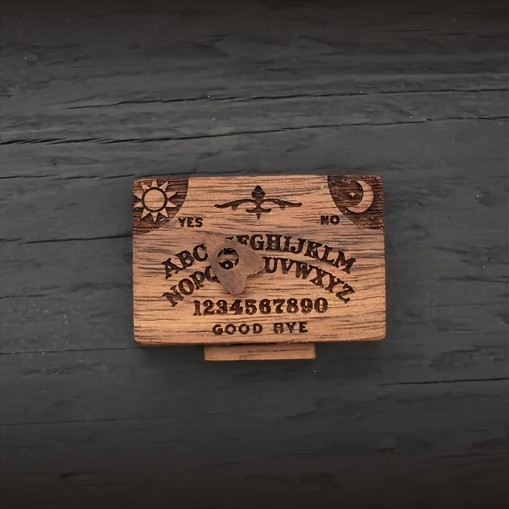 Miniatur Spirituelles Brett Schubladenschmuck Mini Ouija Brett mit Schublade Holz Ouija Bretter Miniaturen mit Planchetten