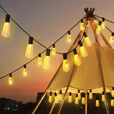 8 Lighting Modes Solar String Lights Retro Garland Light LED Hanging Light  Camping