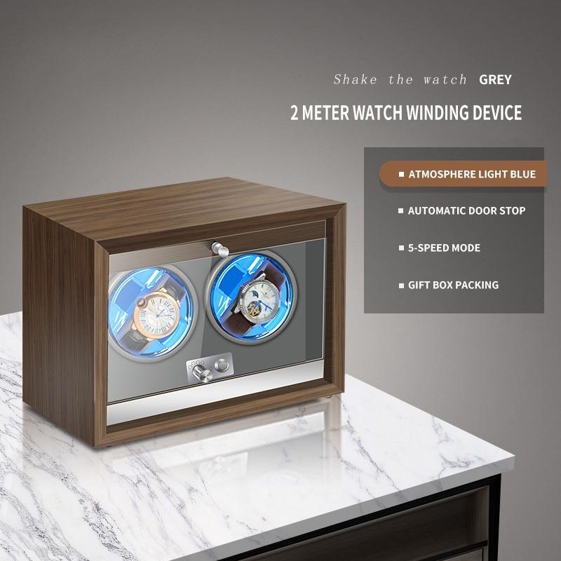 High-End 1 2 3 4 Slot 5-speed Automatic Watches Box Adjustable Watch Cabinet Clock Storage Box Luxury Wood Watch Winder