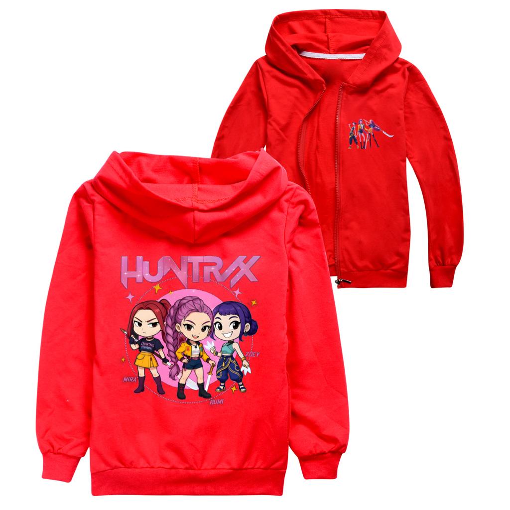 Girls Hoodies & Sweatshirts Kpop Demon Hunters Zipper Jacket Children's Hoodie