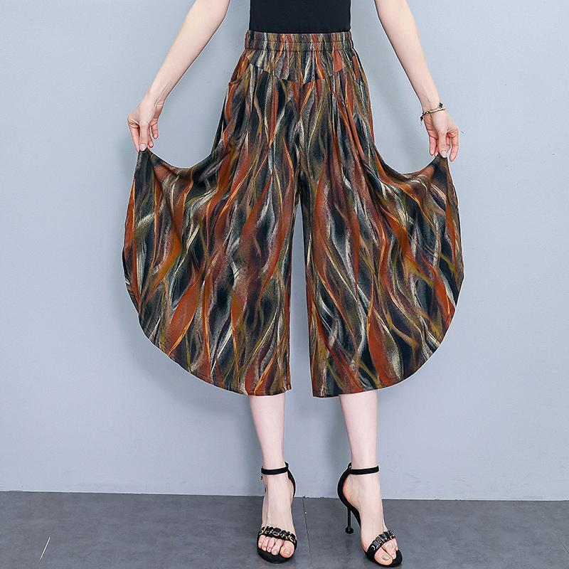 Pantaloni oversize estivi Pantaloni eleganti casual a gamba larga Abiti estivi da donna in vita elastica