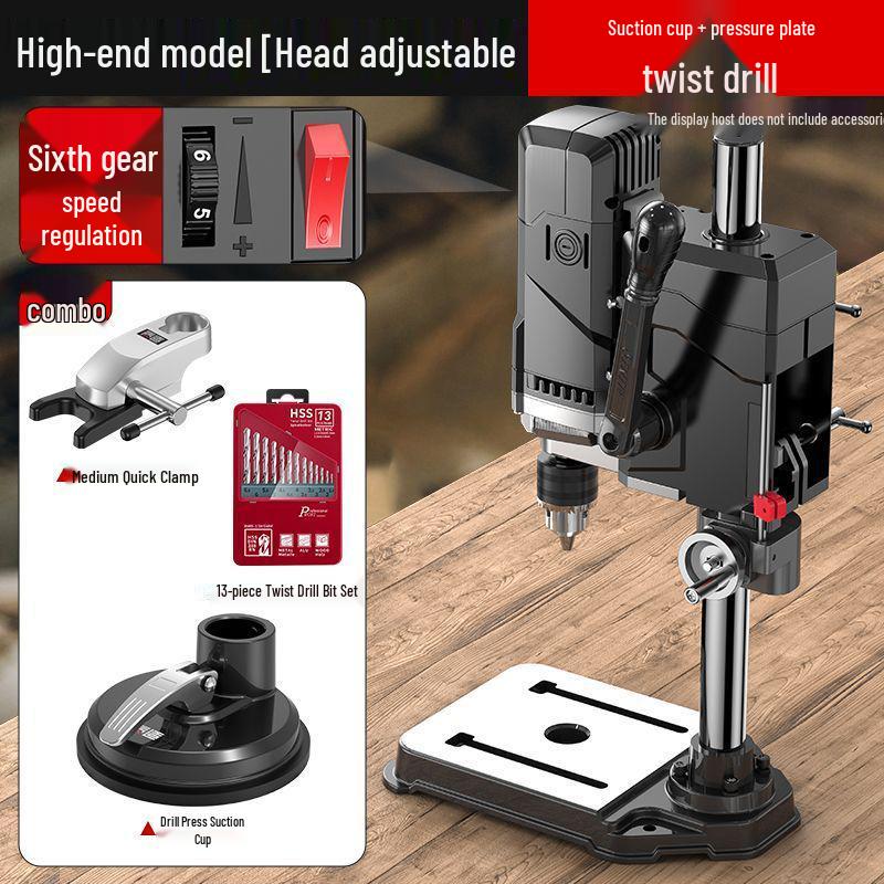 High-Precision 220V Bench Drill: Industrial Grade, Multi-Functional, High Power Milling & Drilling Machine for Households.