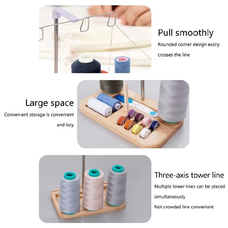 Embroidery Thread Spool Holder Thread Holders with 3 Spools Sewing Thread Stand Thread Roll Holder