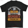 Beer Drinker With Rugby Problem Unisexs T Shirt 100 Cotton Vintage Versatile Comfortable Stretched Slightly Stylish Fashion