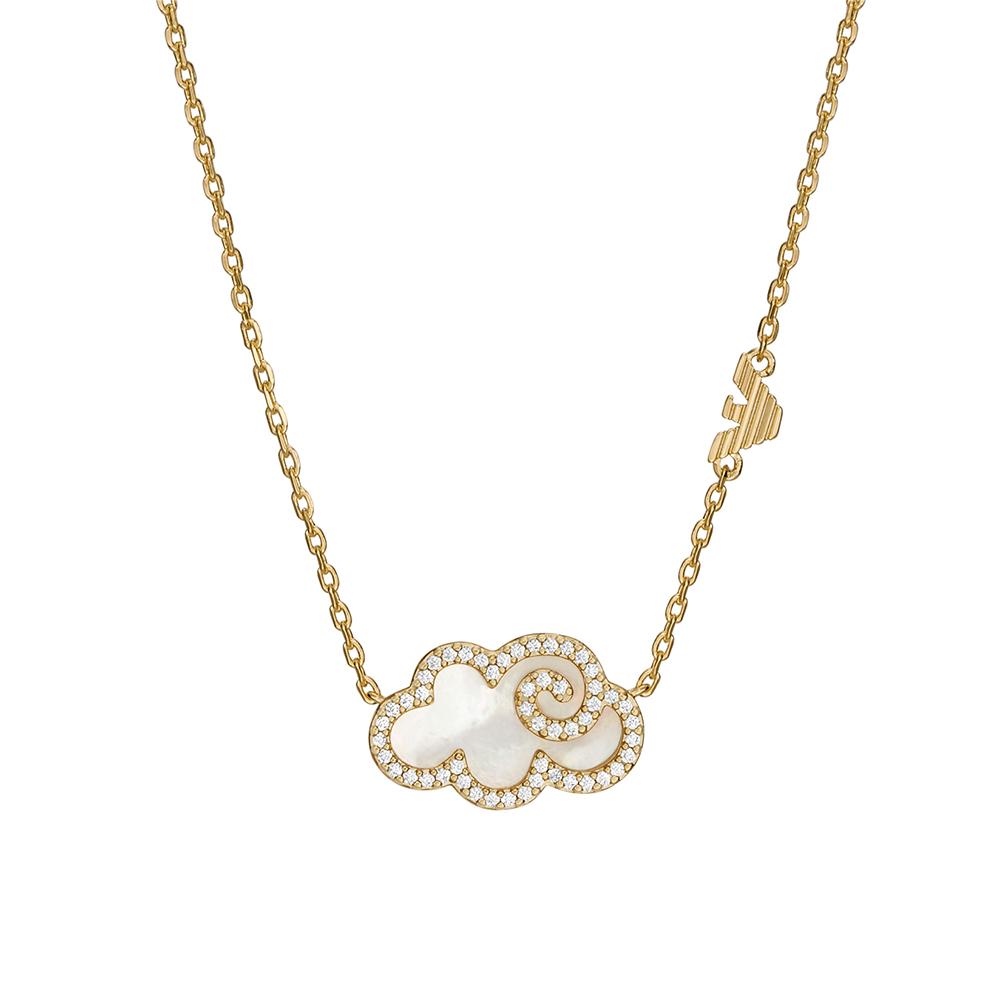 Emporio Armani National Style Cloud Alloy Necklace Women necklace EGS3060710 Basic Packaging