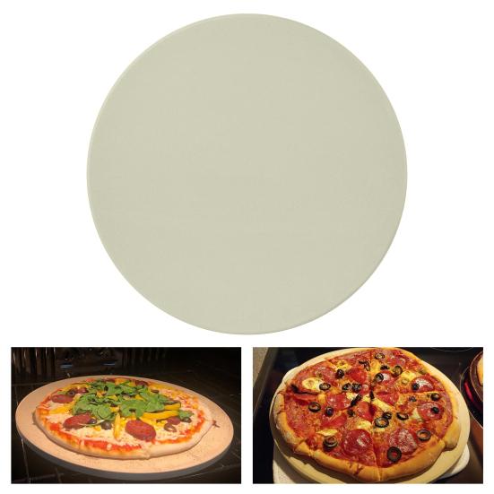 Cordierite Pizza Stone for Oven And Grill Square Baking Sheet Thermal Shock Resistant Cooking Stone Multi-Purpose Round