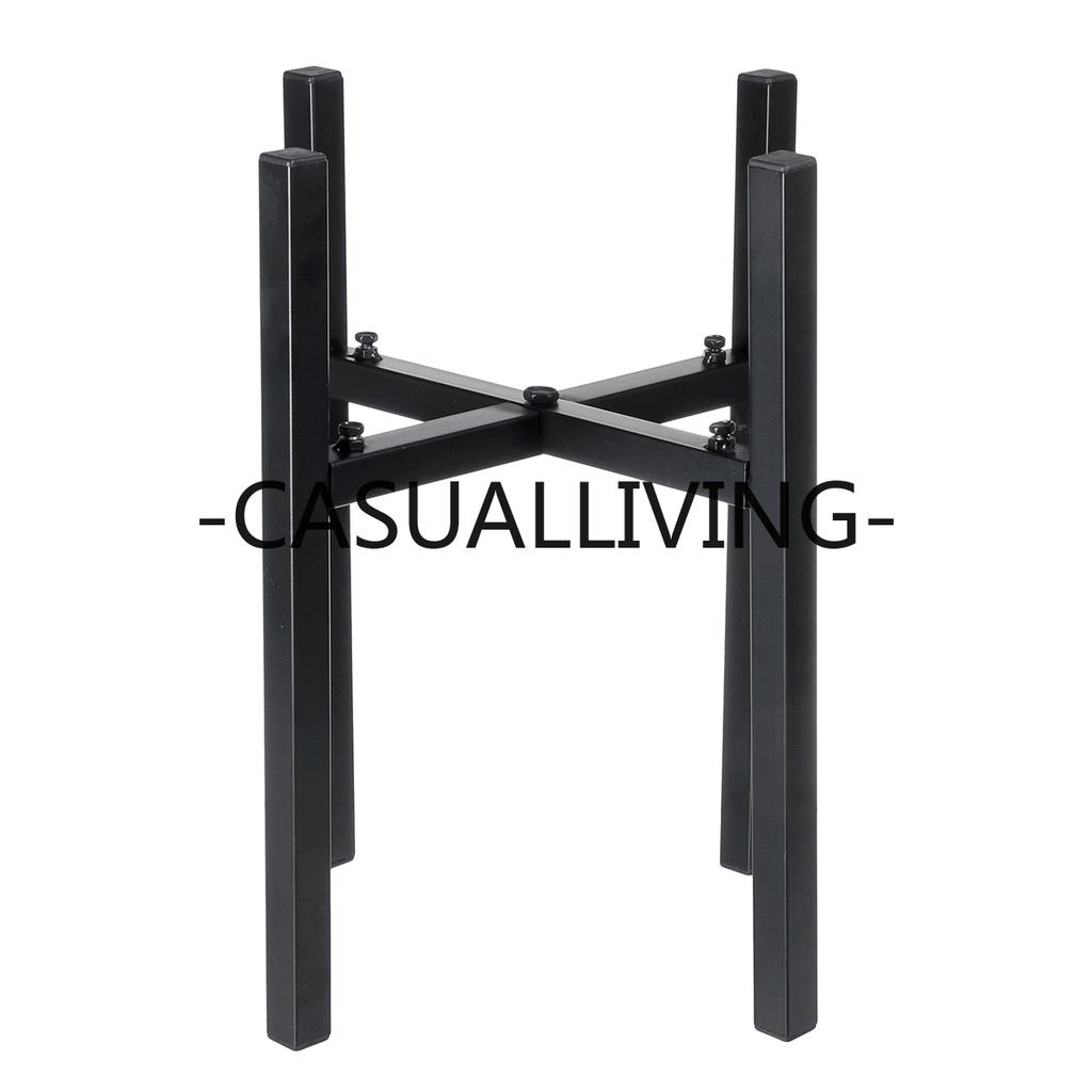 Large Black Metal House Planter Adjustable Plant Stand Plant Flower Pot Holder
