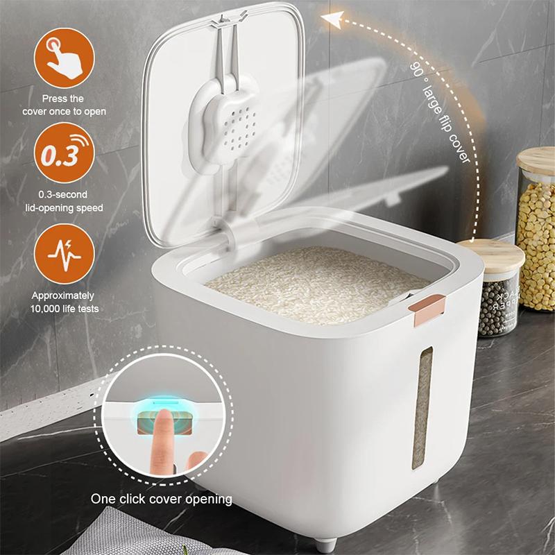 Rice Bucket Insect-Proof And Moisture-Proof Sealed Container Food-Grade Storage Bin Kitchen Container Storage Box
