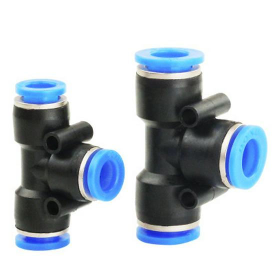 PE T-type Pneumatic Quick-connect Tee Connector 4-12 Mm