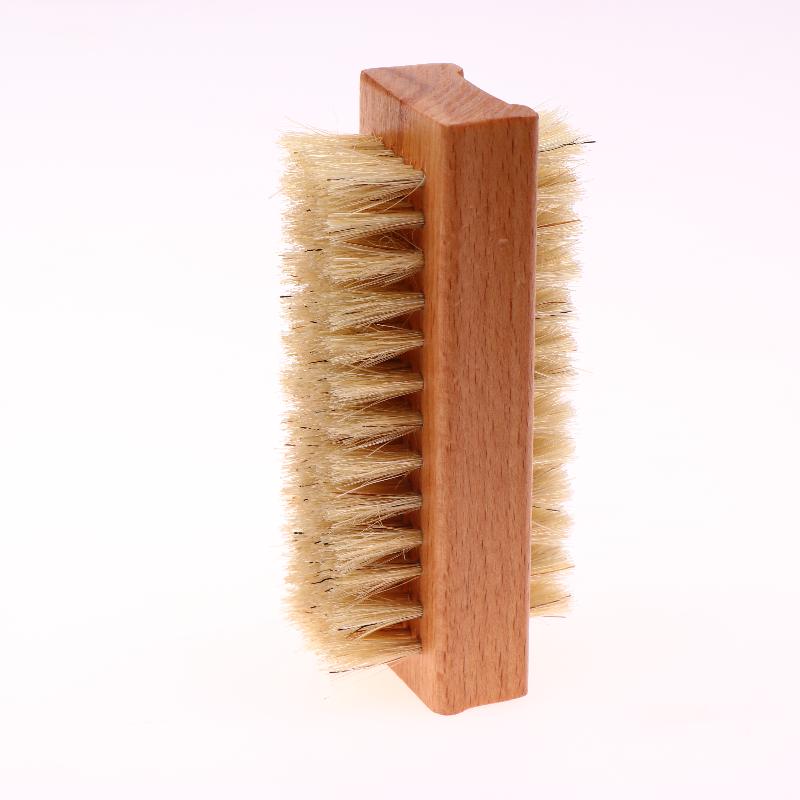 1Pcs Manicure Pedicure Wood Handle Soft Remove Dust Nail Cleaning Brush Double-Sided Nail Brush For Nail Care Scrubbing Tools