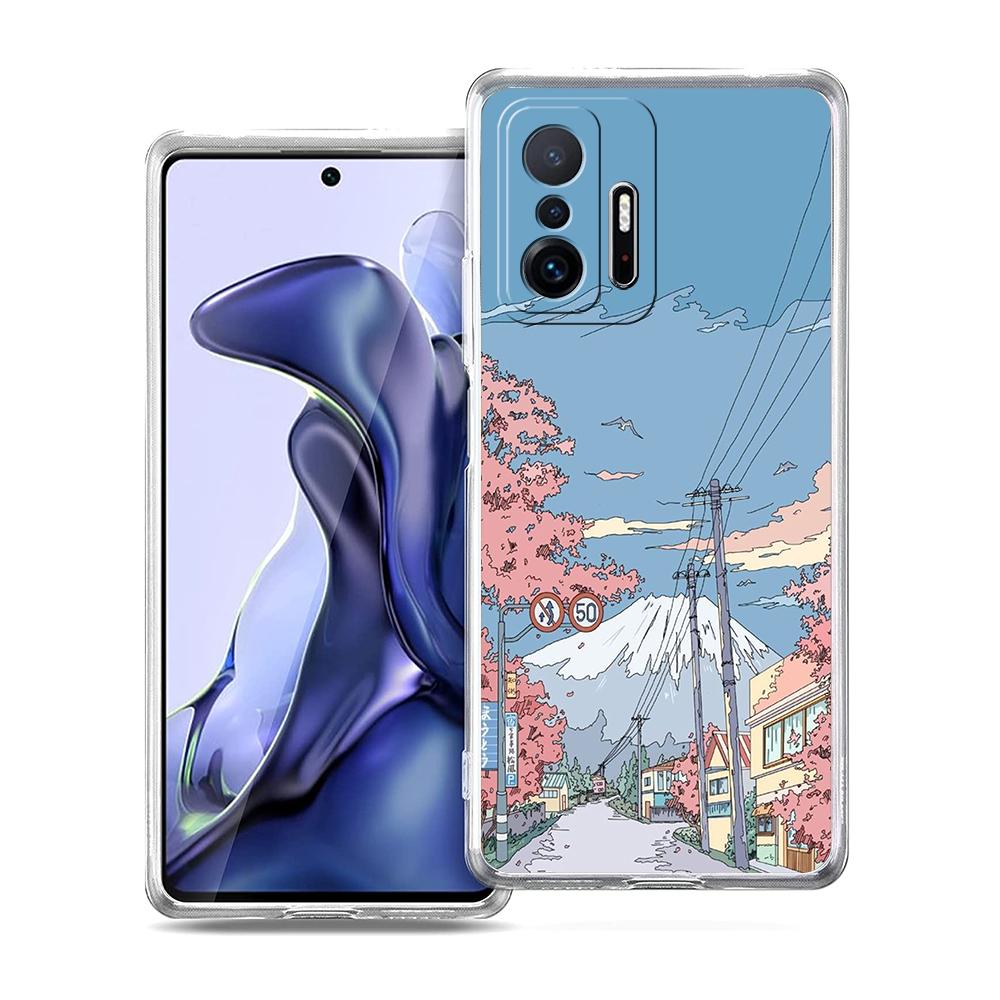 INS Korean Sunset Scenery Phone Case For Xiaomi 14 13 12 Lite Mi 11 11X 13T 12T 11T For Poco X5 X4 X3 NFC F5 F4 M4 Pro 5G Cover